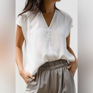 Natalie Busby Box Top - Tencel Viscose - White